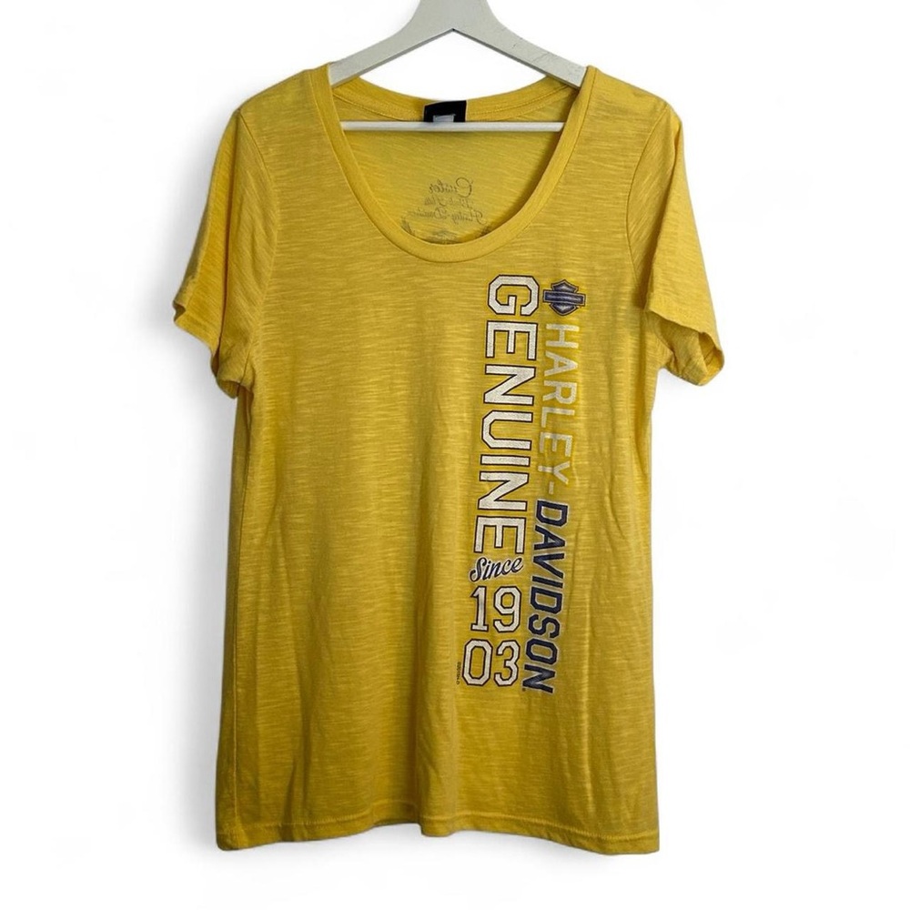 Harley Davidson Women's Buttery smooth yellow tshirt size XXXL (runs small)